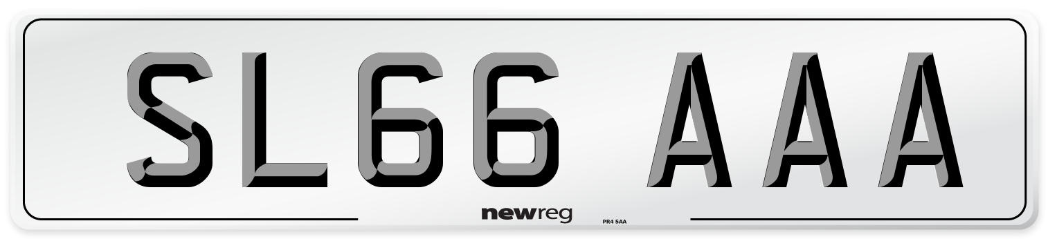 SL66 AAA Number Plate from New Reg